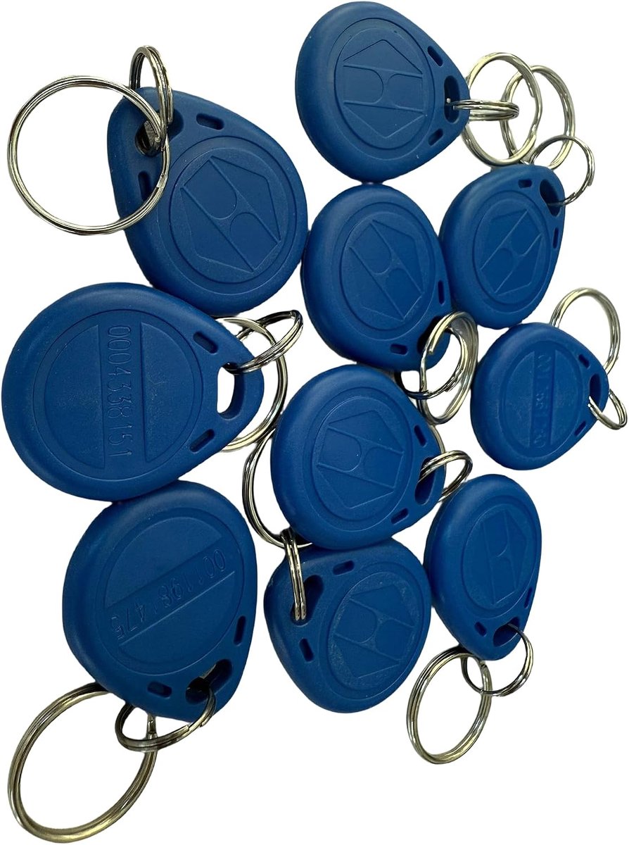 Proximity Fobs 125kHz - Blauw - Voor toegangscontrole - Betrouwbare beveiliging (10 stuks) - ShopVlot