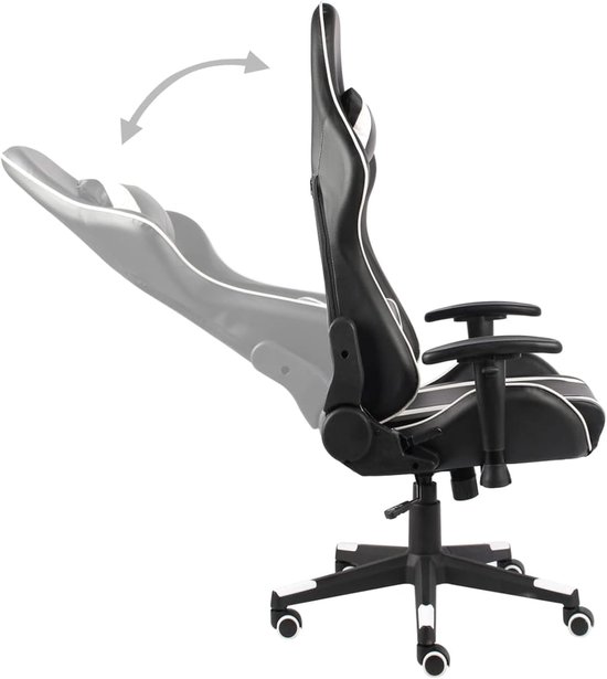 Gaming Stoel - Computerstoel Bureau Stoel - Comfortabel Gamen - Ergonomisch Ontwerp - Hoogte Verstelbaar - Wit — afbeelding 3