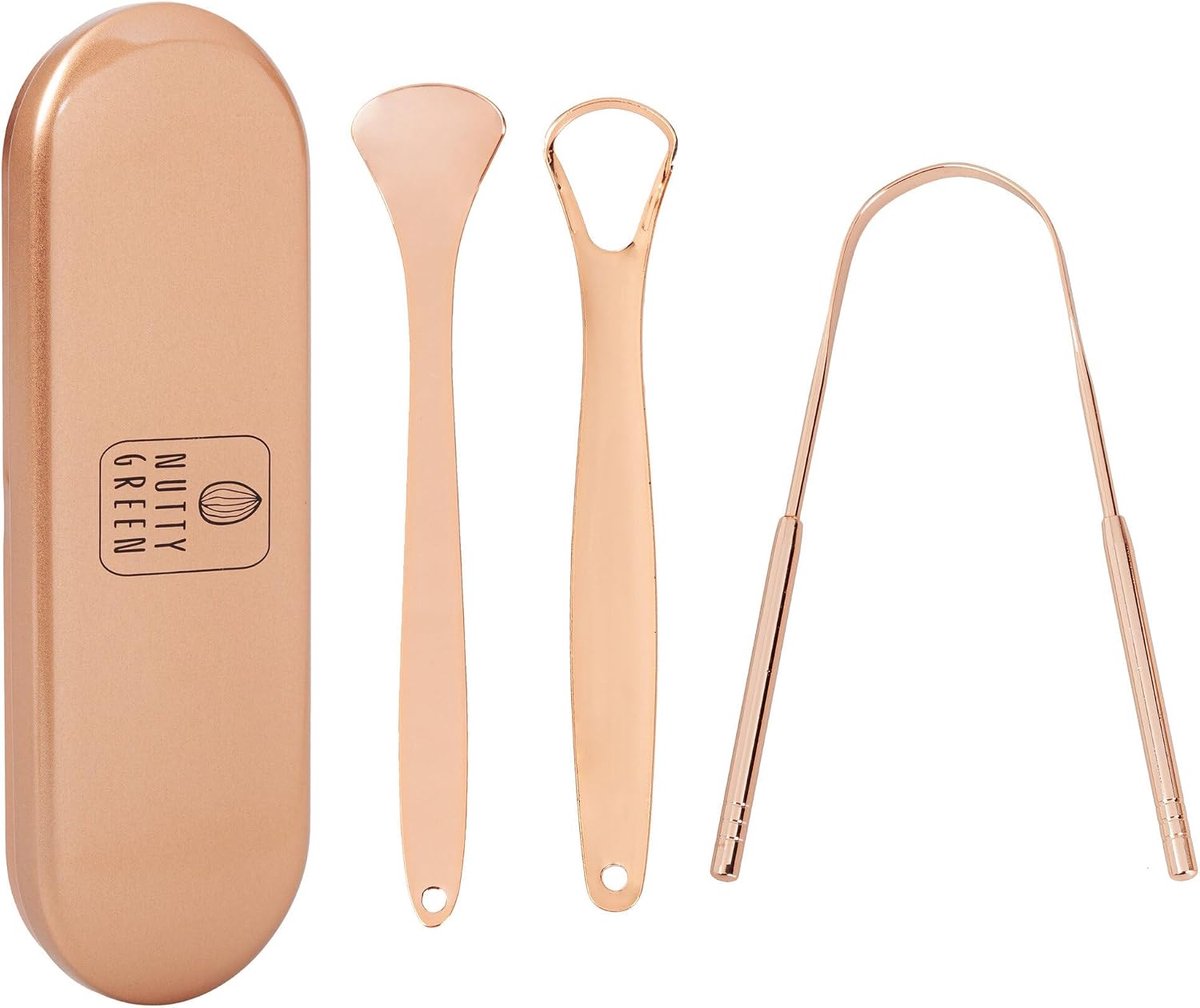 Tongschraper Set 3-delig - RVS Tongreiniger - Inclusief opberghoes - Voor frisse adem en mondhygiëne - SnelShoppen
