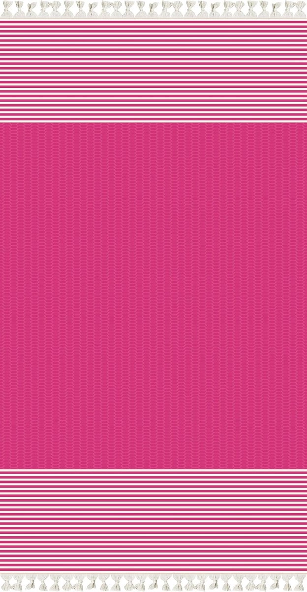 Hammam handdoek 100 x 200 cm - 80% katoen, 20% polyester - roze - ideaal voor strandgebruik - SnelShoppen