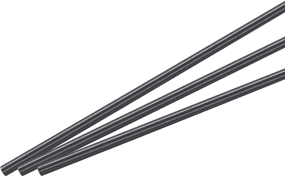 Koolstofvezelstang, 8 mm x 300 mm, voor RC-vliegtuigen, doe-het-zelf, draak, quadcopter-vleugels, reparatieset voor armen, 3 stuks