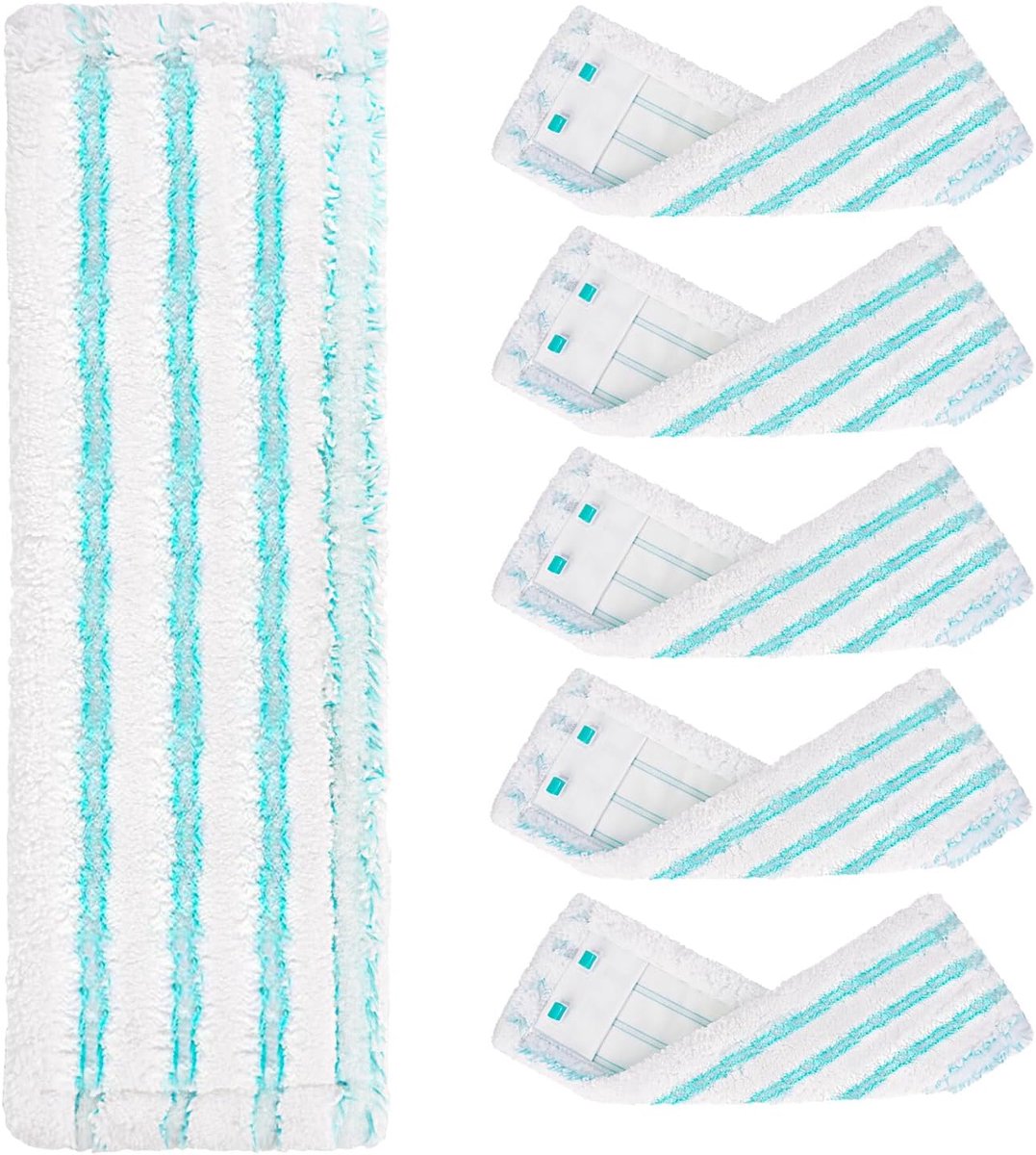 6 stuks vervangende wisserovertrekken voor Leifheit Profi XL Micro Duo / Profi XL Cotton Plus, microvezel wisserovertrekken voor alle vloeren, efficiënt absorberende vlekken, snel verwijderen