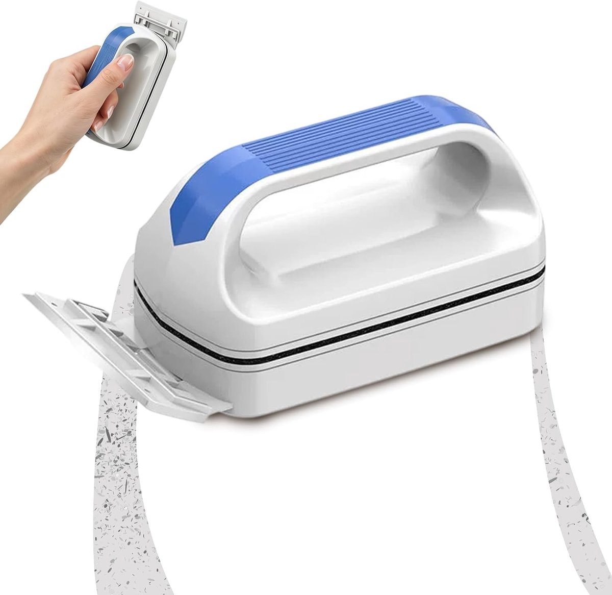 Magnetische ruitenreiniger, sterke aquariumalgenreiniger, magneetborstel, reiniger, glasreiniger, reinigingsgereedschap met 2 afneembare schrapers, ergonomische handgreep, voor visglazen
