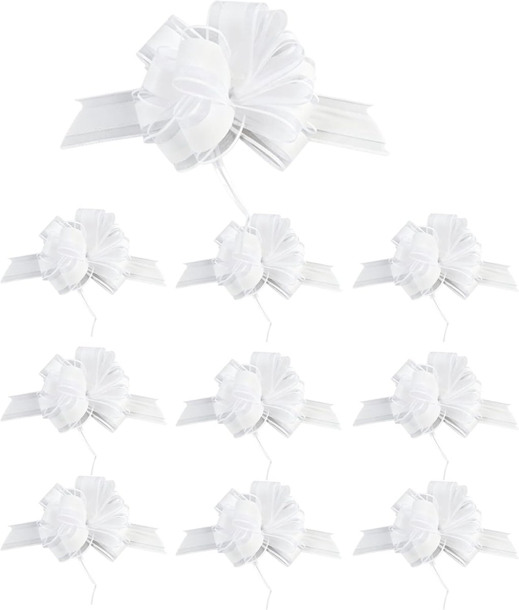 Strikken om te trekken van lint, trui voor autodecoratie, bruiloft, feest, 17 cm diameter, polypropyleen voor geschenkverpakking