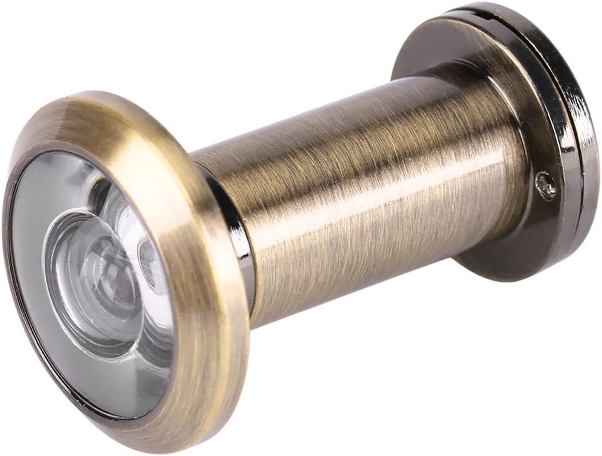 Deurkijker 16 Mm, Veiligheidskijkgat 9/16 In Diameter 200 Graden Harsen Lens Zinklegering Roterende Privacyafdekking Voor 1 3/8 Tot 2 3/8 Inch Dikke Deur Thuiskantoor Hotel(Bronzen)