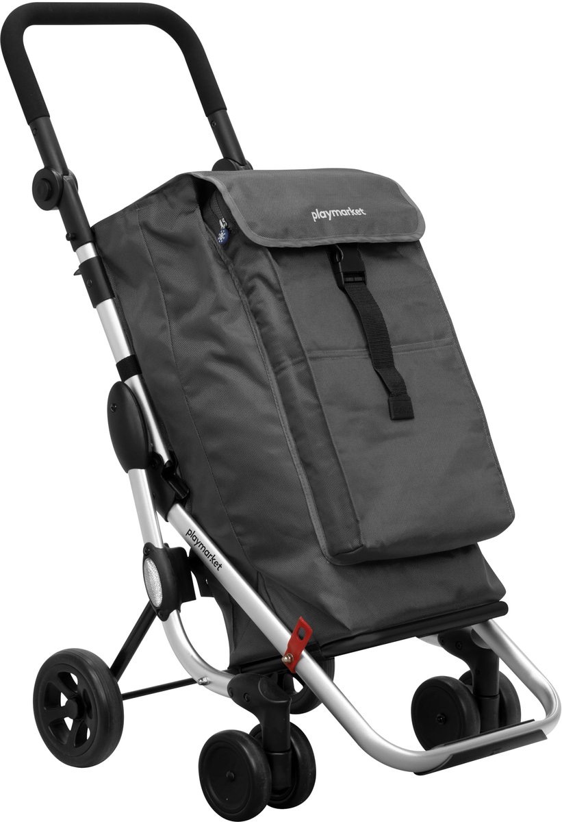 Boodschappentrolley 110 cm - Grijs (Gris Marengo) - Koffer - Ideaal voor boodschappen - SnelShoppen