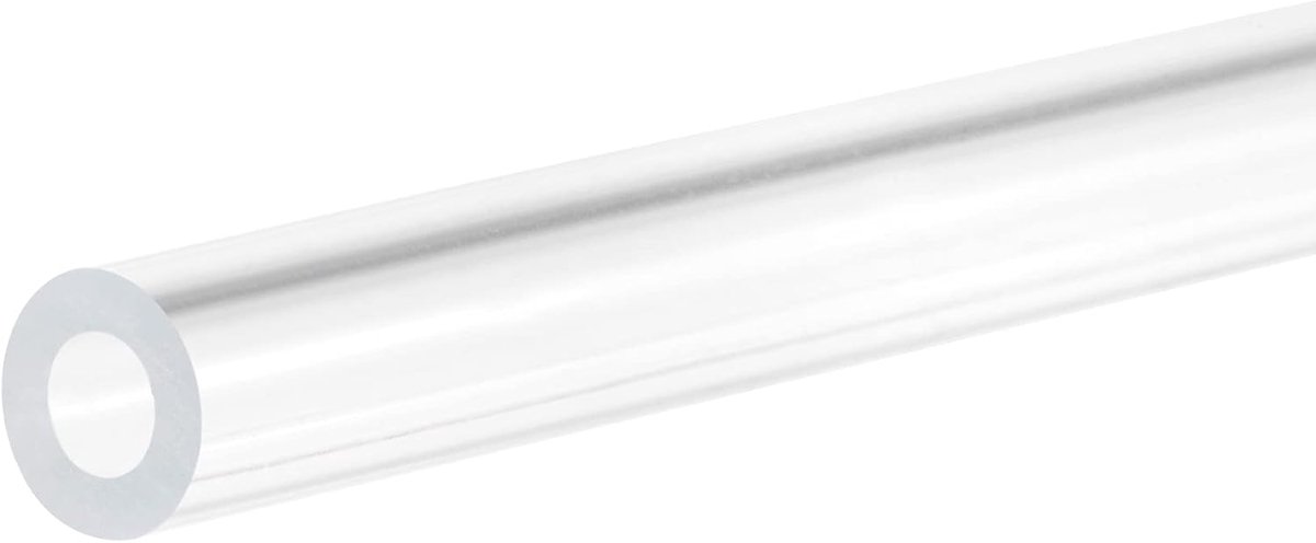 Sourcing map 2 stuks heldere stijve acrylbuis 4 mm ID x 8 mm OD x 305 mm ronde buis