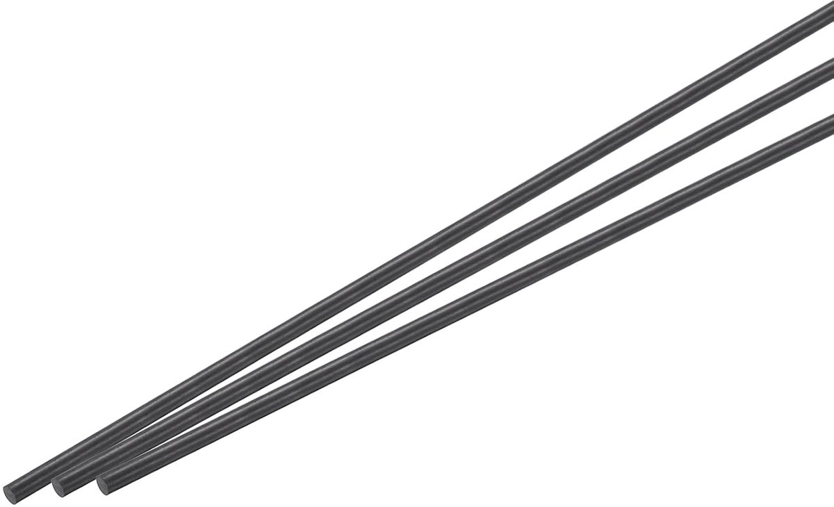 Staaf van koolstofvezel, 5 mm x 300 mm carbonstang voor RC-vliegtuigen, doe-het-zelf, draken, buizen voor quadcopter, reparatieset voor armen, verpakking van 3 stuks