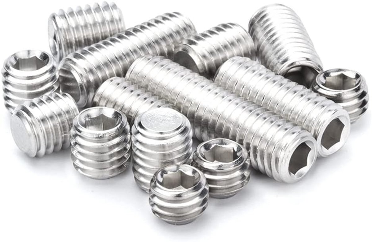 Zonder Kop Cup Punt Inbuskop Schroef Roestvrij Staal Hex Madeschroef M6×5mm,20 pcs