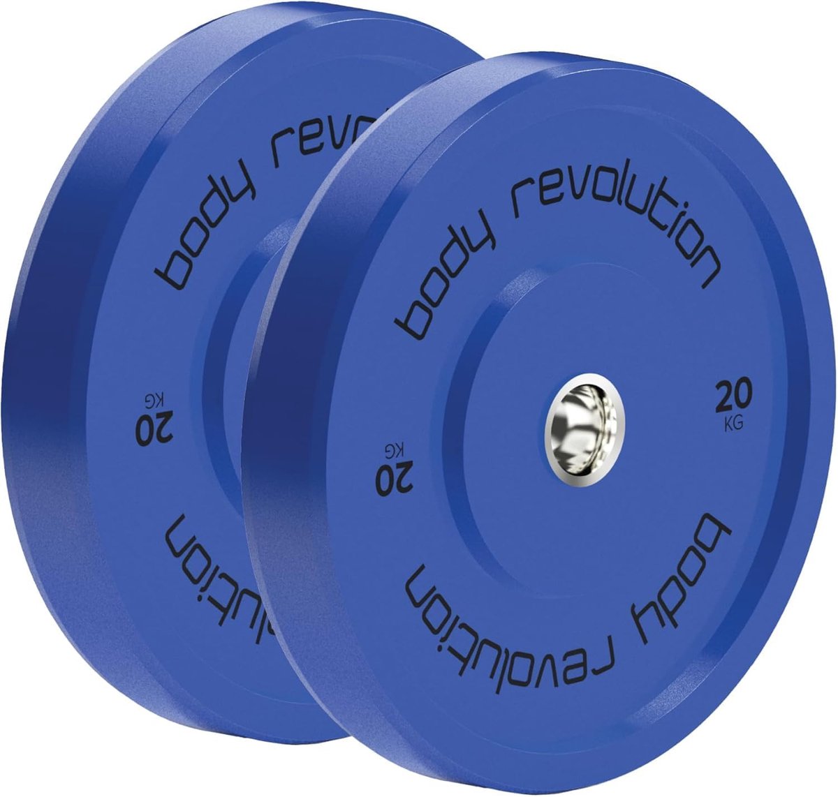 Olympische gewichtschijven 5kg - rubber gecoat - ideaal voor krachttraining - Body Revolution - SnelShoppen