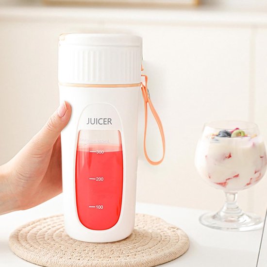 Draagbare Mixer Mok - Shake Blender - Snelle Smoothies - Dubbele Motor - 340 ml - Oranje — afbeelding 5