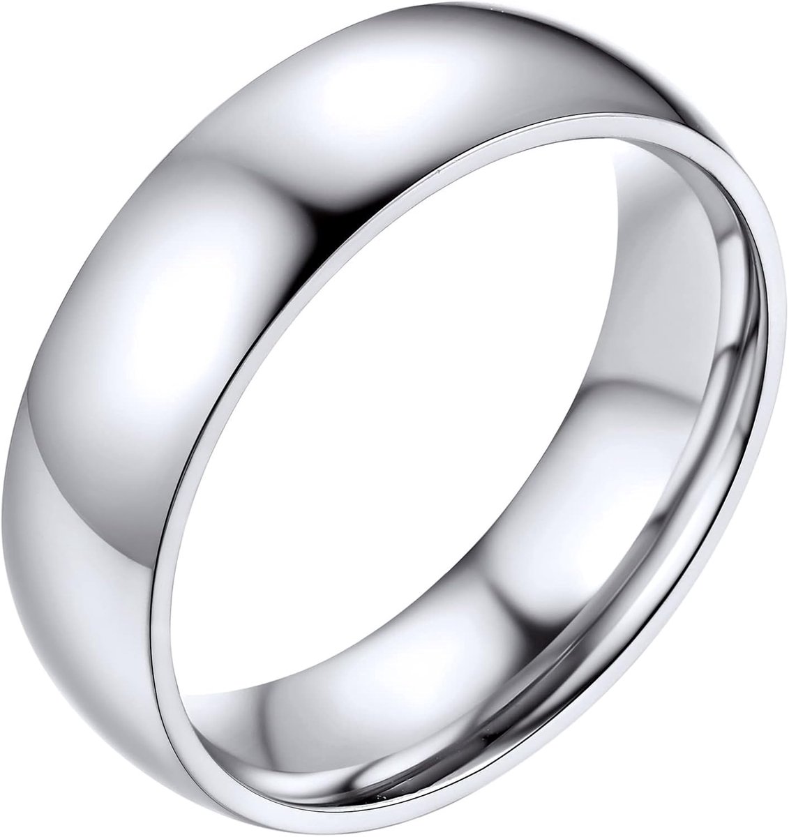 Ringen voor mannen en vrouwen, comfortabele en veelzijdige stijl, roestvrij staal, glad oppervlak, ring, 6 mm, business, dagelijks gebruik, personaliseerbaar, geschenk, T54-T67