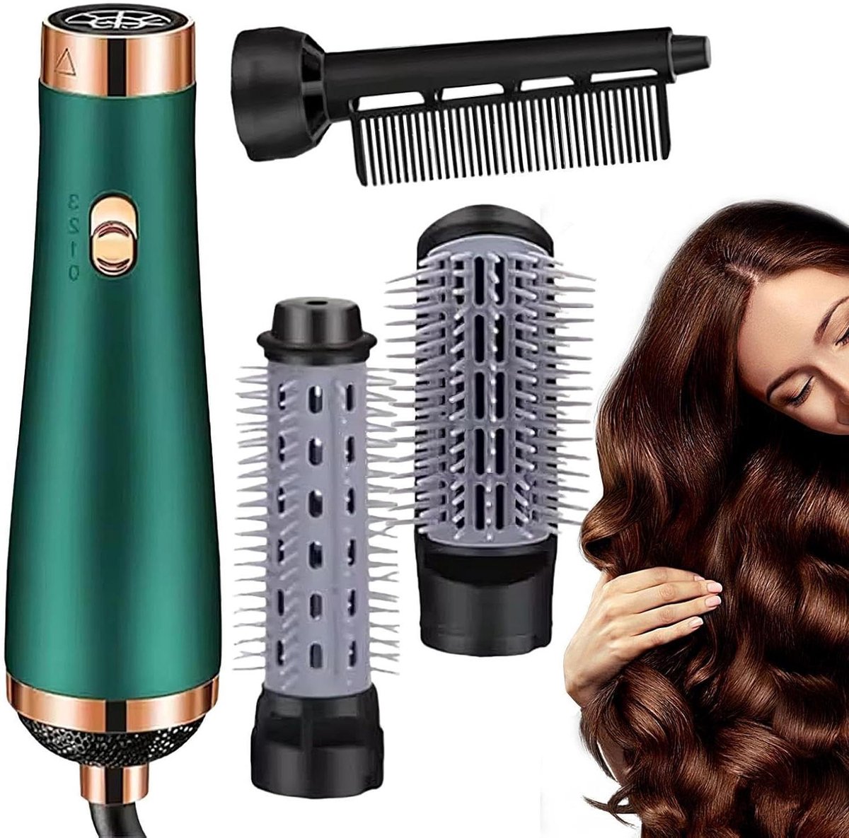 Hetelucht Styler - Haardroger Styler - Haar Stylen - Voorkomt Hitteschade - 22x4 cm - Wit