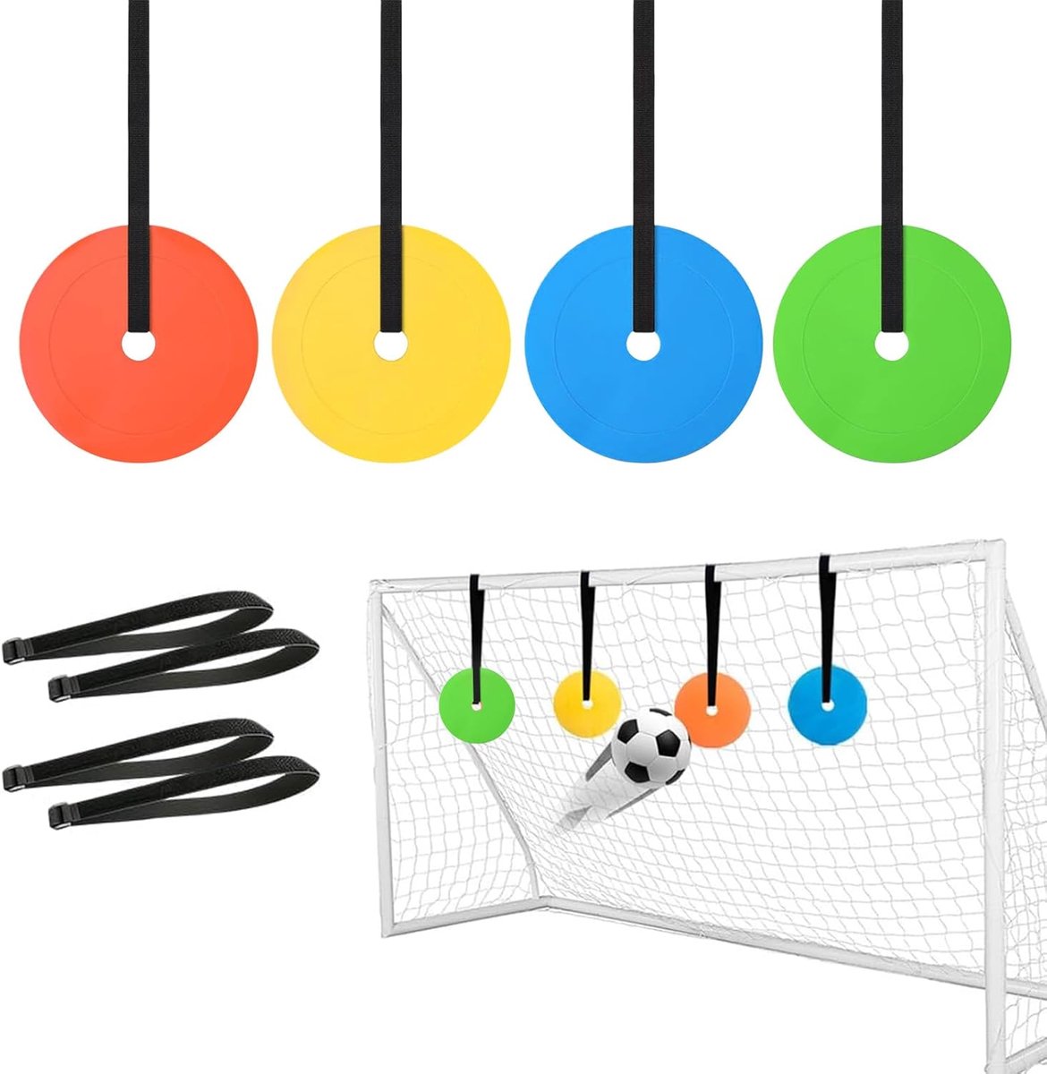4 ronde schijven, trainingshulp voor schietnauwkeurigheid, voetbaltrainingsaccessoires, trainingsaccessoires voor schiettraining, hockey, baseball
