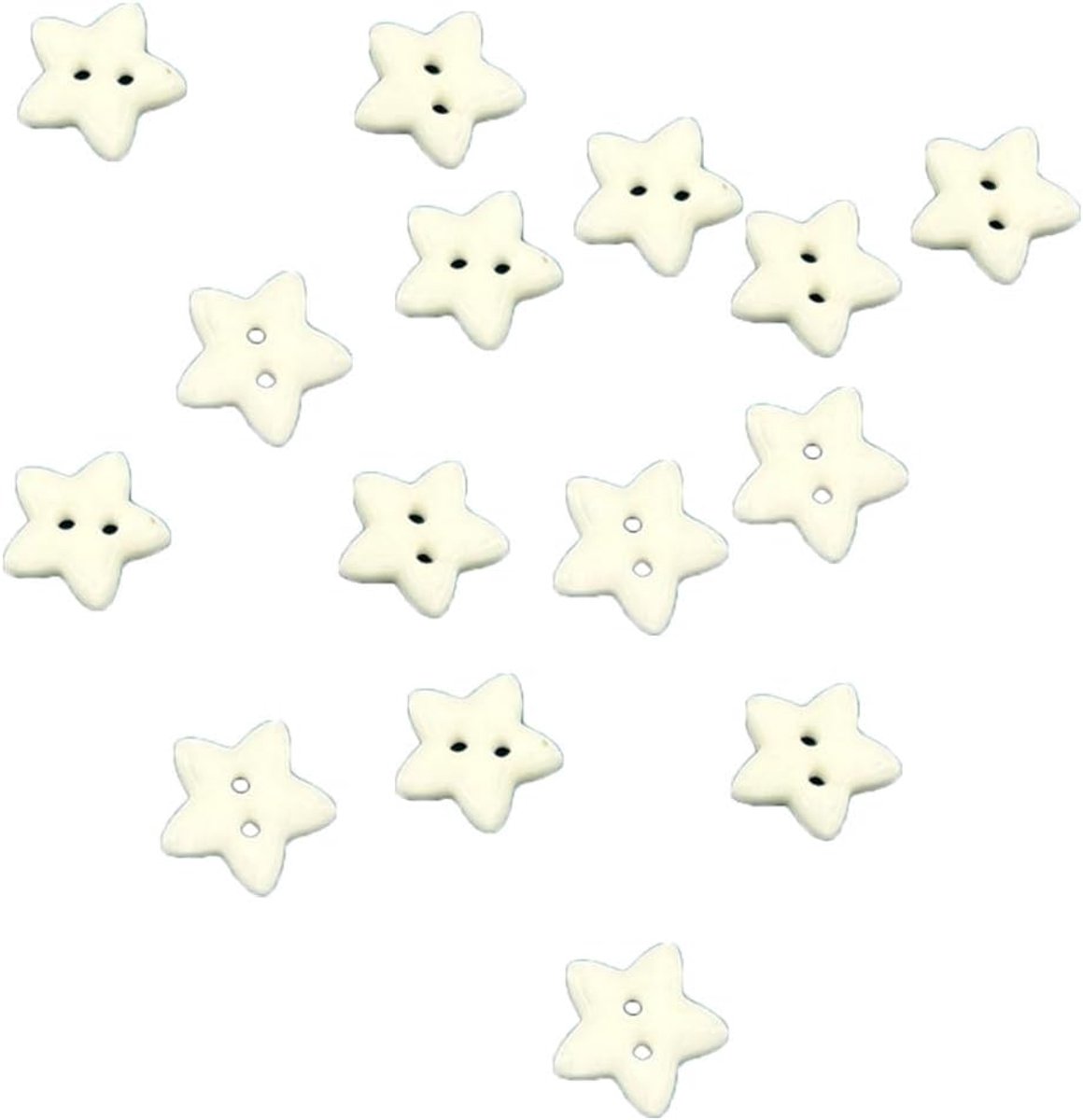 40 stuks ster kinderknoppen 12 mm keramische knoppen in stervorm kleurrijke sterknoppen om te knutselen, naaiknopen ster decoratieve knopen met 2 gaten vijfpuntige knopen voor kleding, scrapbooking,
