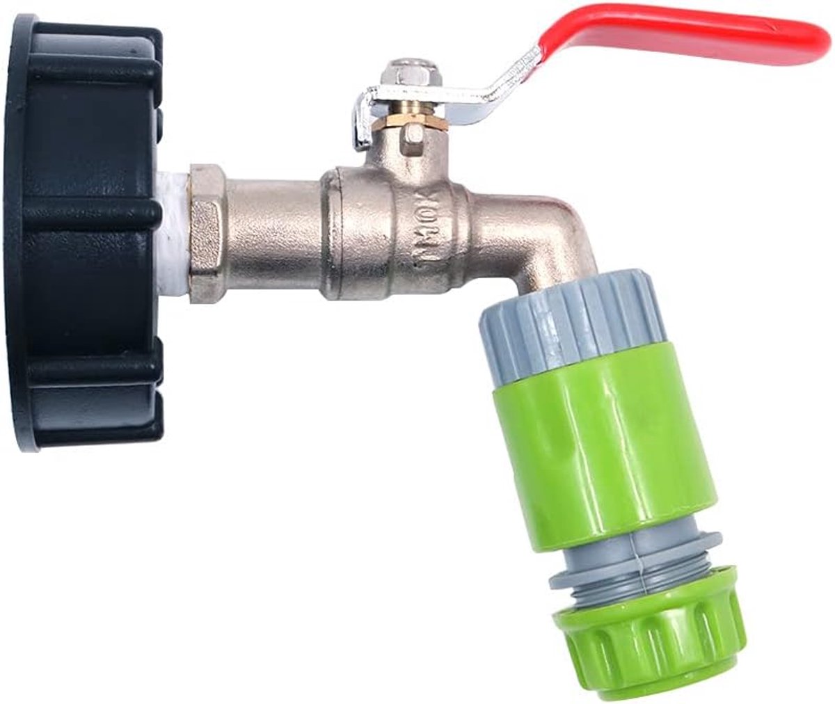 Tankadapter adapter adapter voor tankafvoer dode IBC S60X6 verbindingsstuk voor IBC kraan tuinkraan 12 mm snelkoppeling snelkoppeling