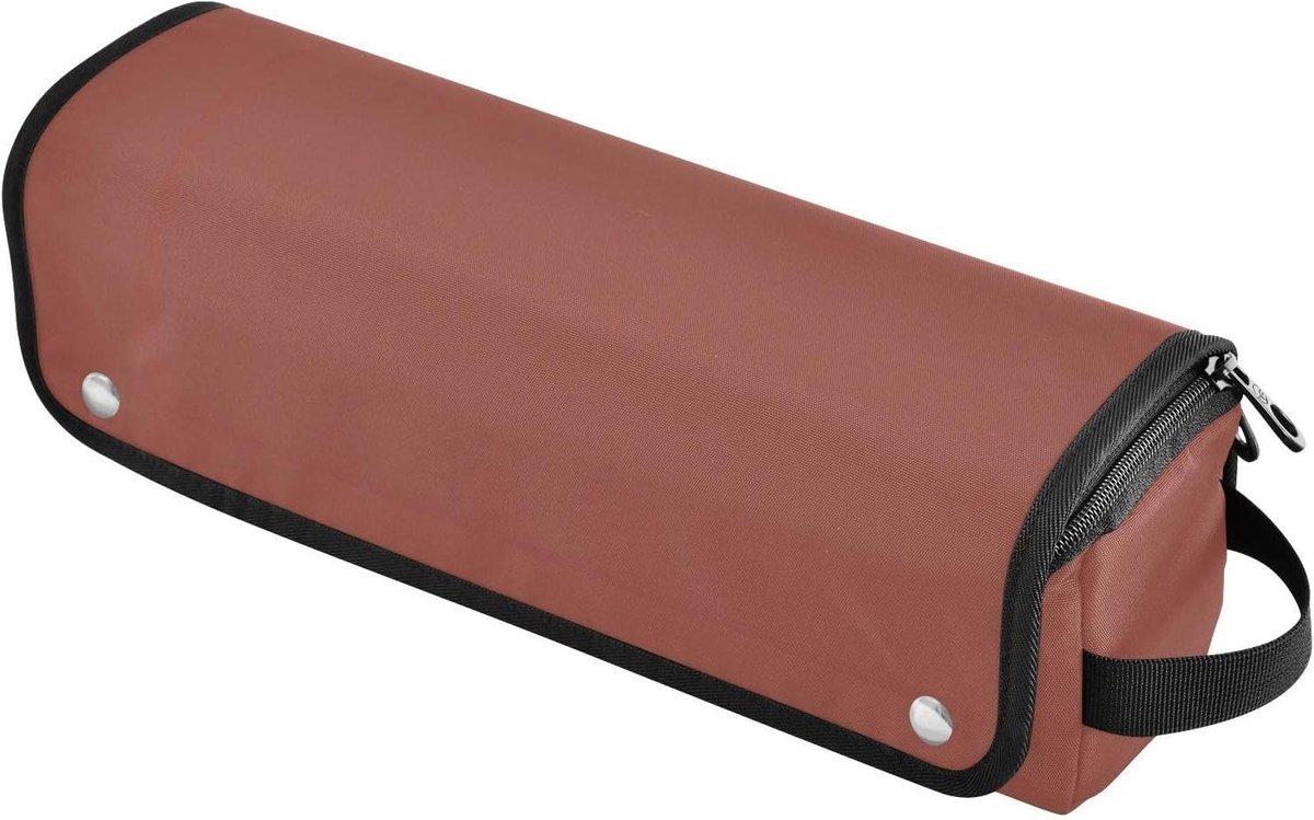 Haargereedschap Tas - Reis Organizer - Stijlvol Opbergen - Hittebestendig Pad - 37 x 10 x 10 cm - Roest
