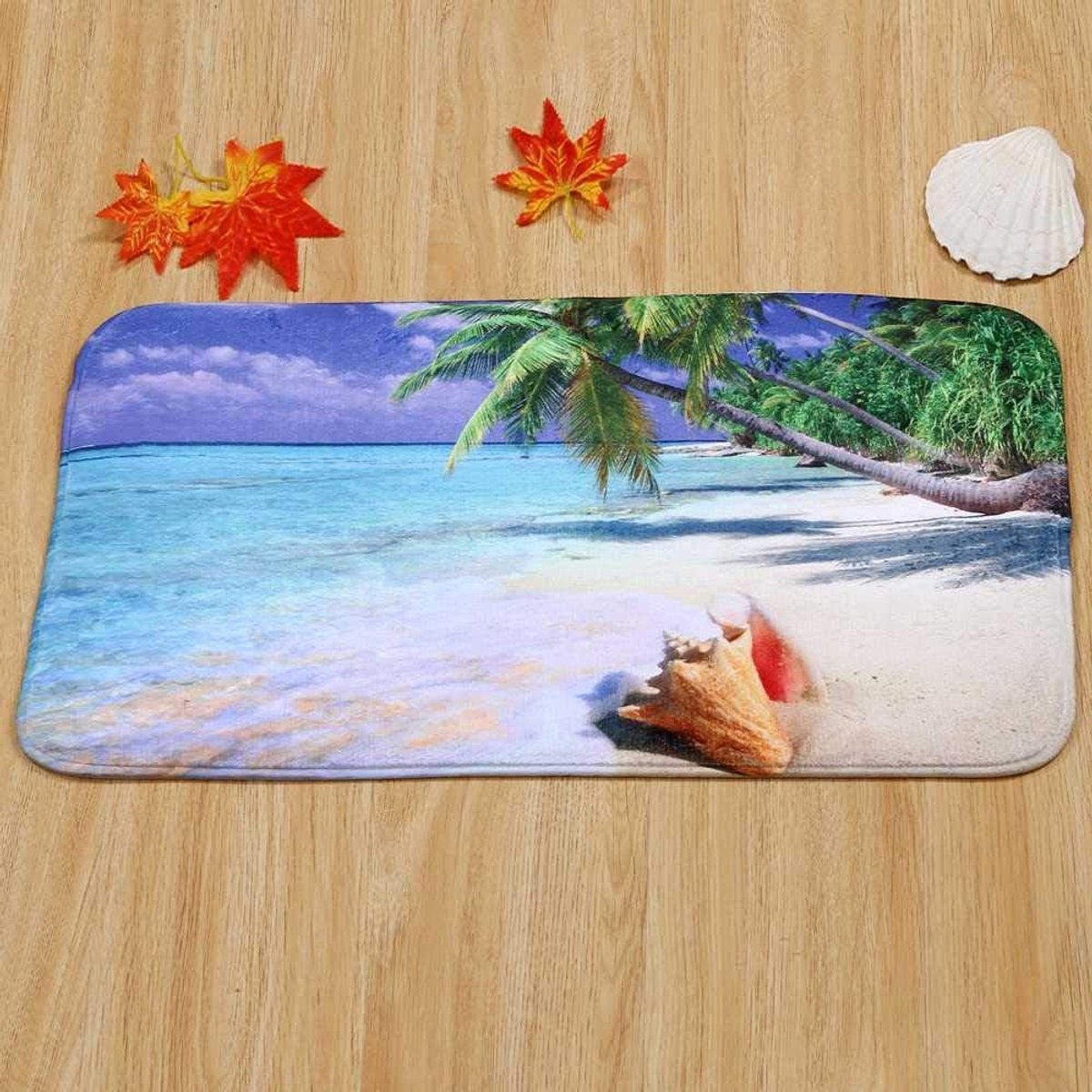 Conch Badkamer Anti-slip Mat, Super Absorberende Water-absorberende Anti-slip Badkamer Tapijt, Home Slaapkamer Voorzijde Anti-slip Mat, Bad Mat 40cmx60cm/Blauwe
