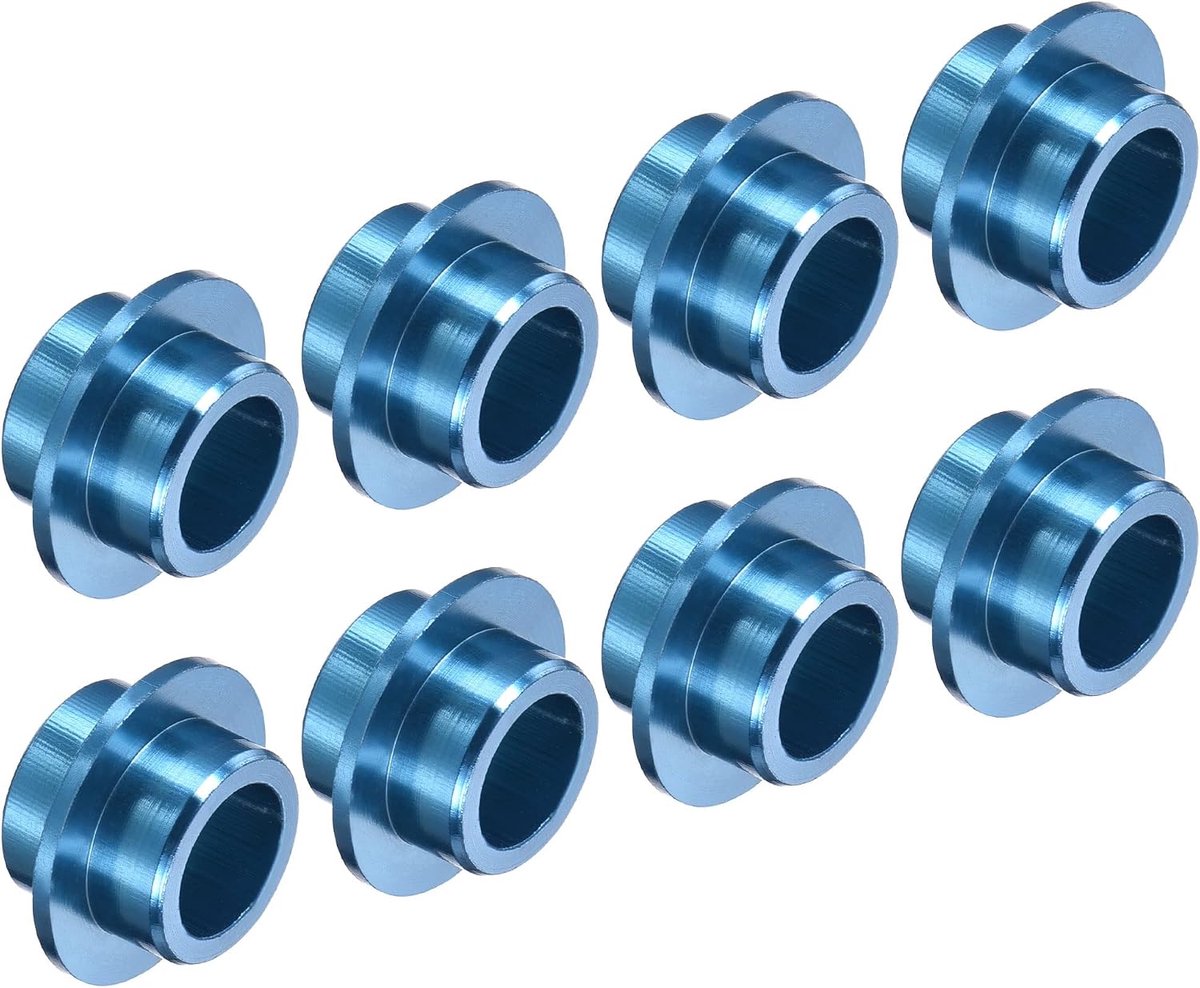 Inline asbus Spacers, 8 Pack Bearing Spacers Wheel Center Aluminium voor Skates Roller, Blauw