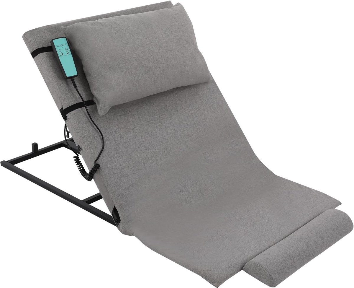 Rugsteun bed elektrisch verstelbare bedrugleuning 120 x 73 cm - robuust koolstofstaal - 2°-80° hefhoek - SnelShoppen