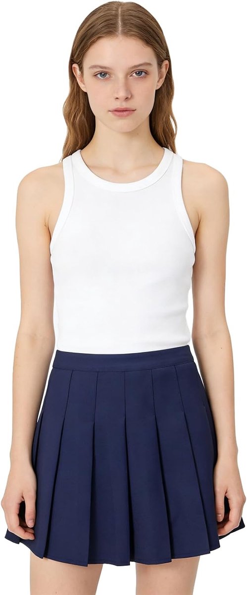 Tennis plissérok met geïntegreerde binnenshorts, sportrok voor actieve dames, klassiek plisséontwerp