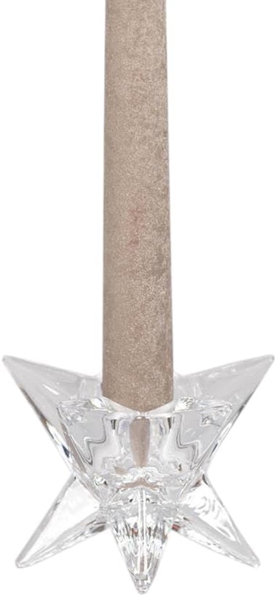 Kaarsenhouder glas D 12cm H 10,5cm - set van 2 - stijlvol design - ideaal voor sfeer in huis - SnelShoppen