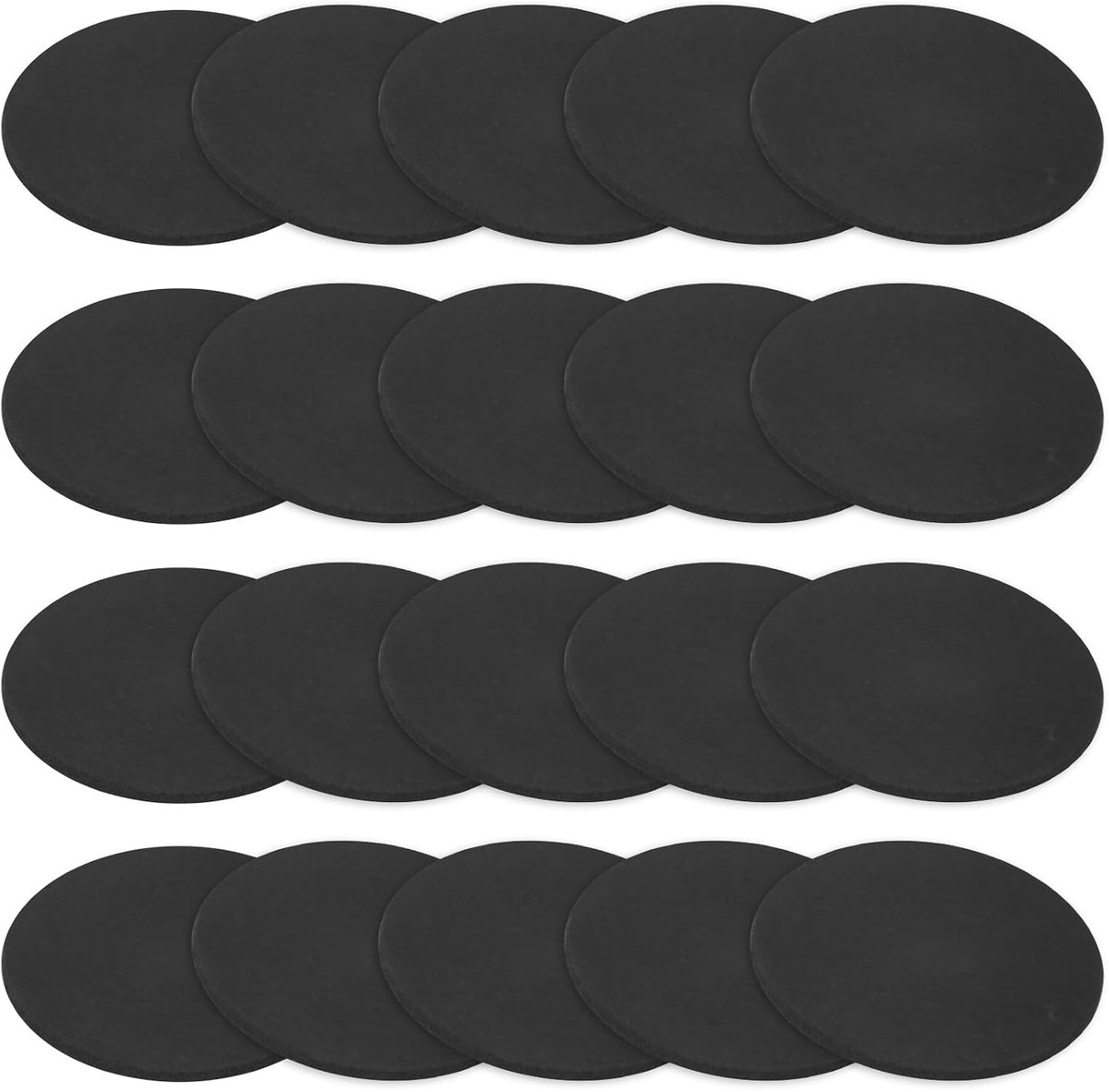 METERXITY 20 stuks anti-vibrerende rubberen schijven, 25 mm buitendiameter x 1,5 mm dikke rubberen schijven voor het absorberen van trillingen en geluidsreductie, voor HVAC-wasmachines
