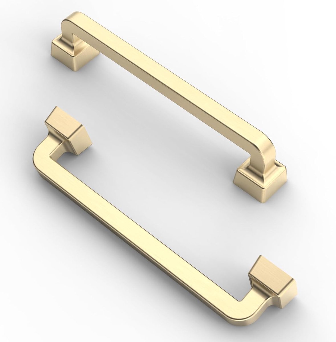 10 stuks meubelgrepen van geborsteld messing met gatafstand 128 mm