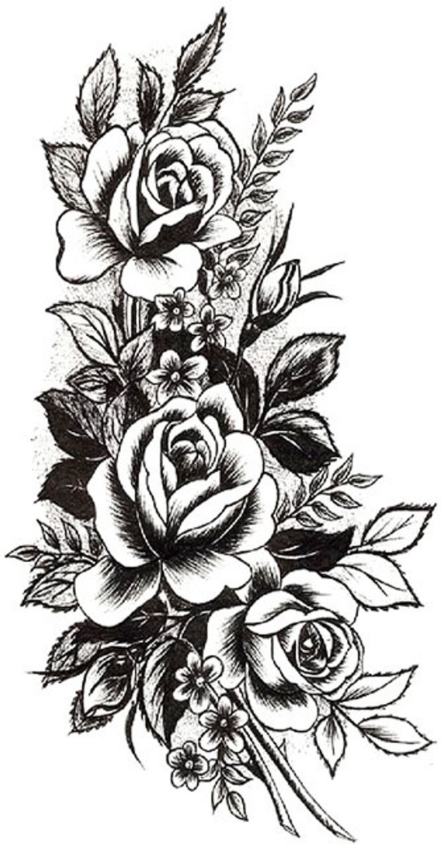 Tijdelijke tattoo Bloemen arm 3 dagen