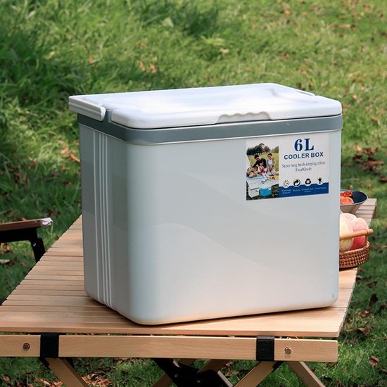 Waterdichte Koelbox - Draagbare Opslag - Buitenactiviteiten - Hoge Weerstand - 6 liter - Grijs — afbeelding 3