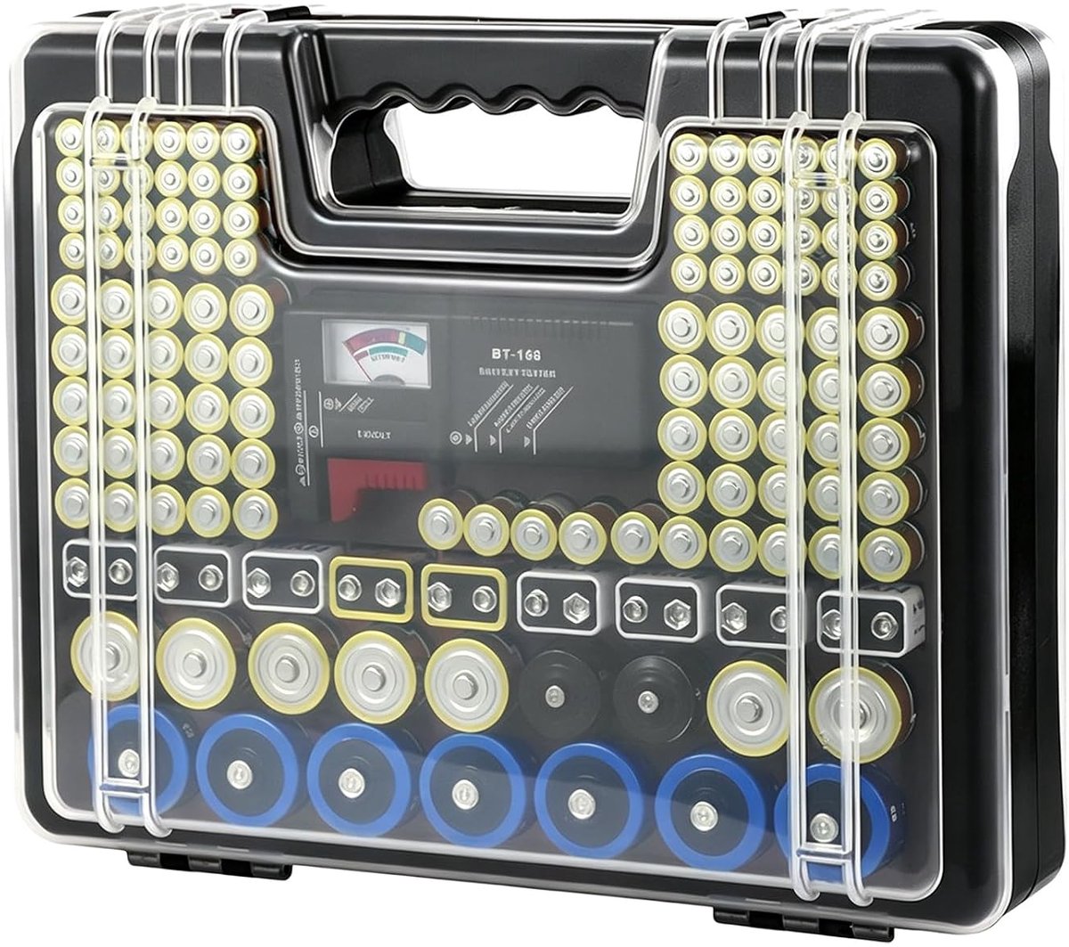 Batterijopberger 239 vakken - 300 x 242 x 95 mm - PE materiaal - veilig en overzichtelijk - ShopVlot