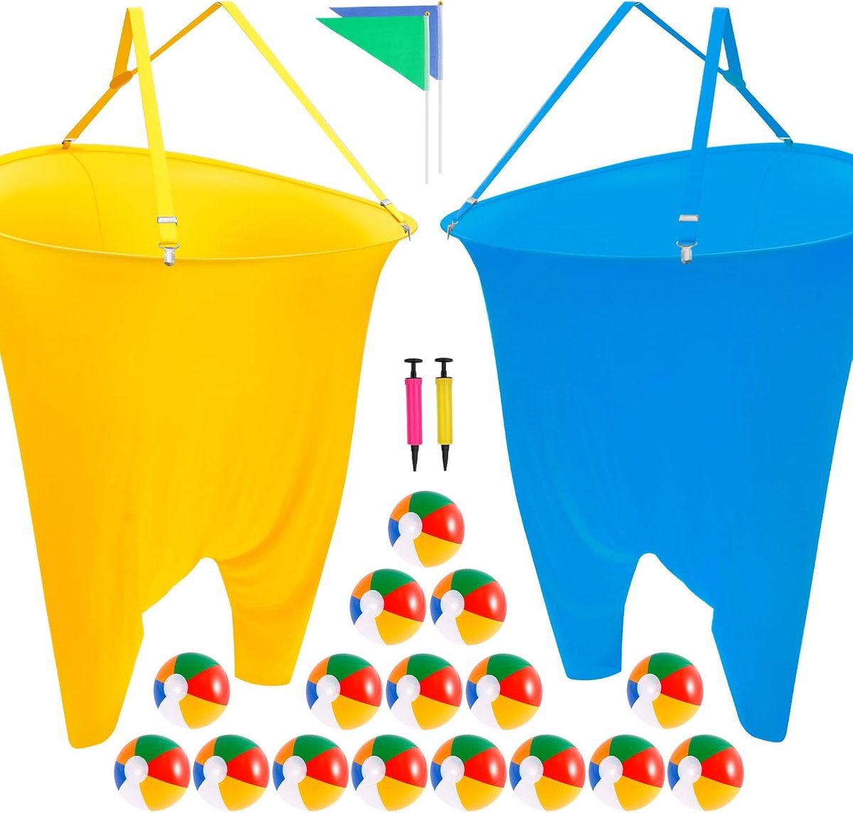 Granny Pants werpspel - 2 stuks - inclusief 16 springballen - leuk voor buitenactiviteiten met familie - ShopVlot