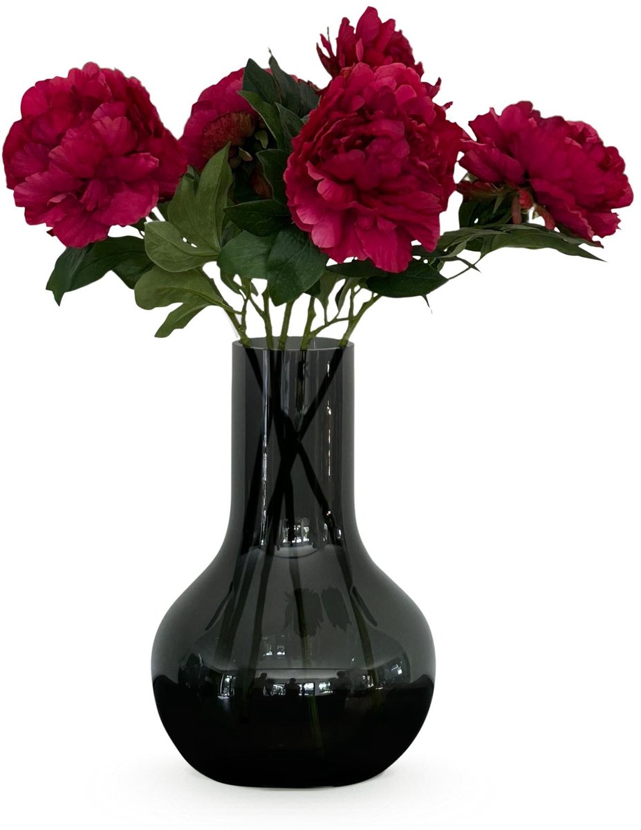 Kunstbloemen Solo - Dark Pink - Peonies - x 5 - 65cm