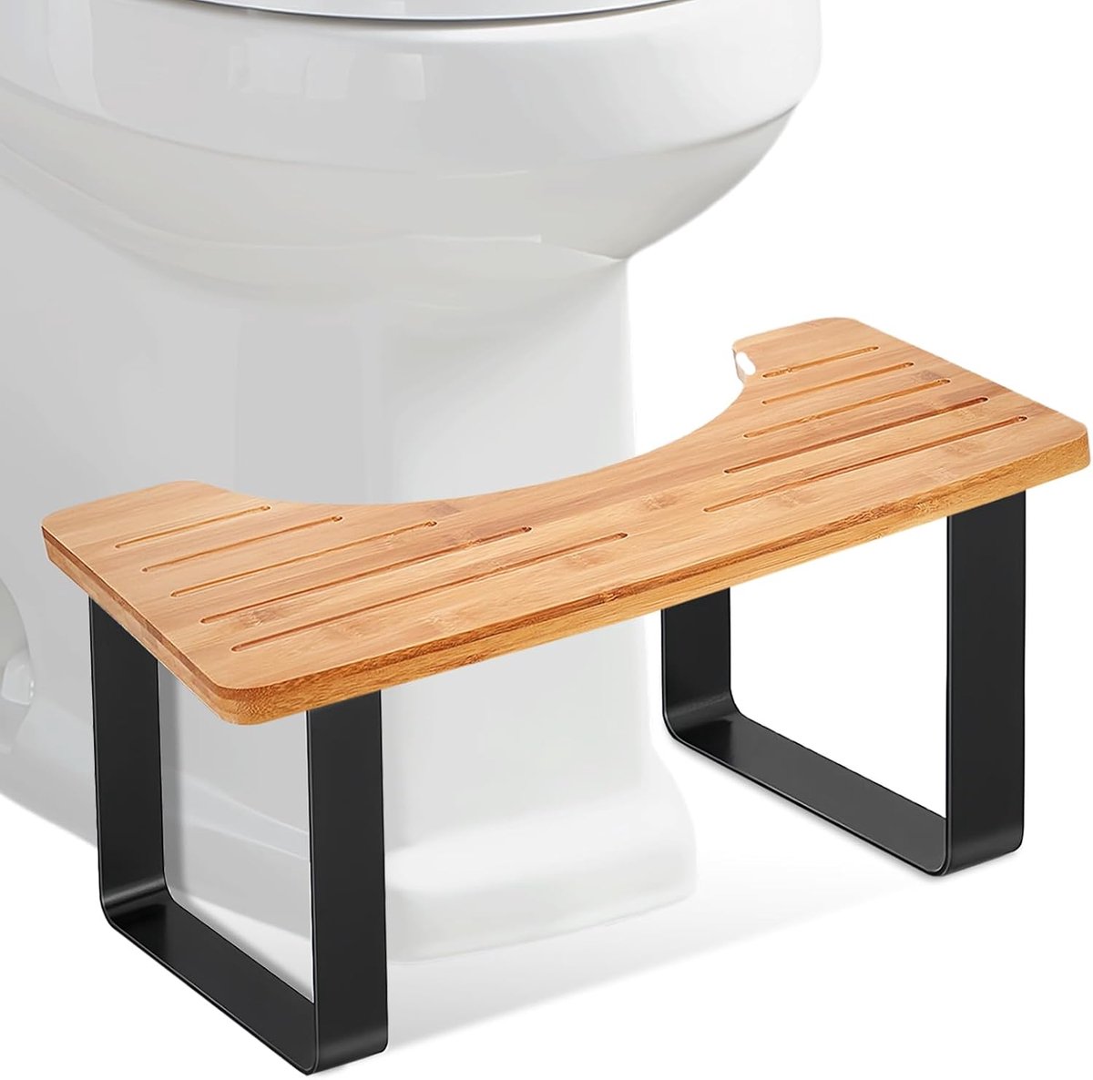 Toiletstoel 44,5 x 30,5 x 5,5 cm - Gezonde toiletkruk - Antislip functie - Ondersteunt darmgezondheid - ShopVlot
