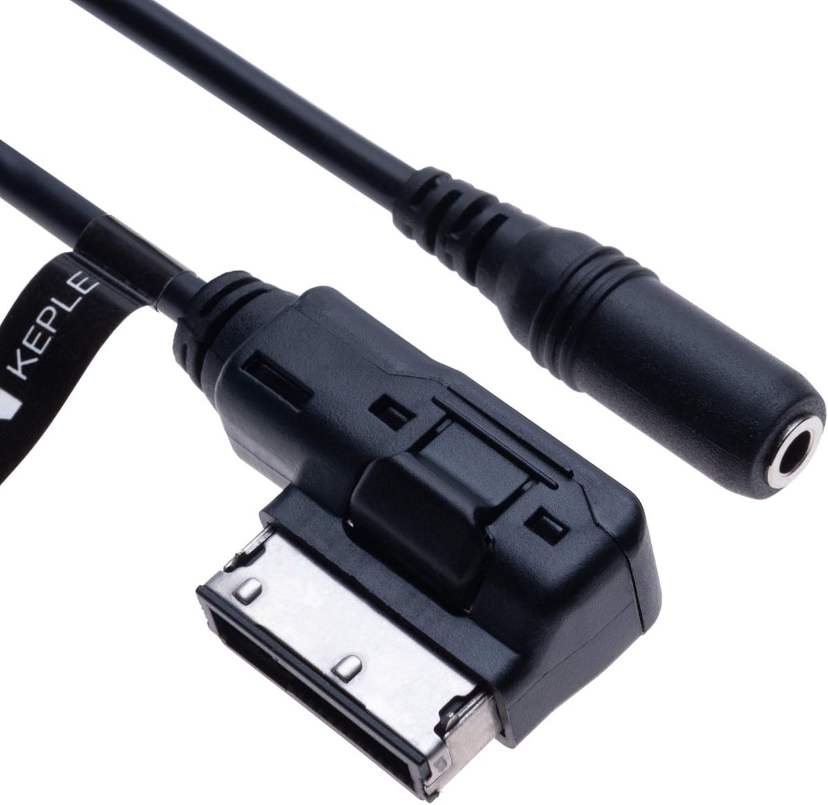 AUX adapter 3.5mm female jack - MDI naar AUX kabel - 1 meter - muziekinterface voor Audi en VW voertuigen - ShopVlot
