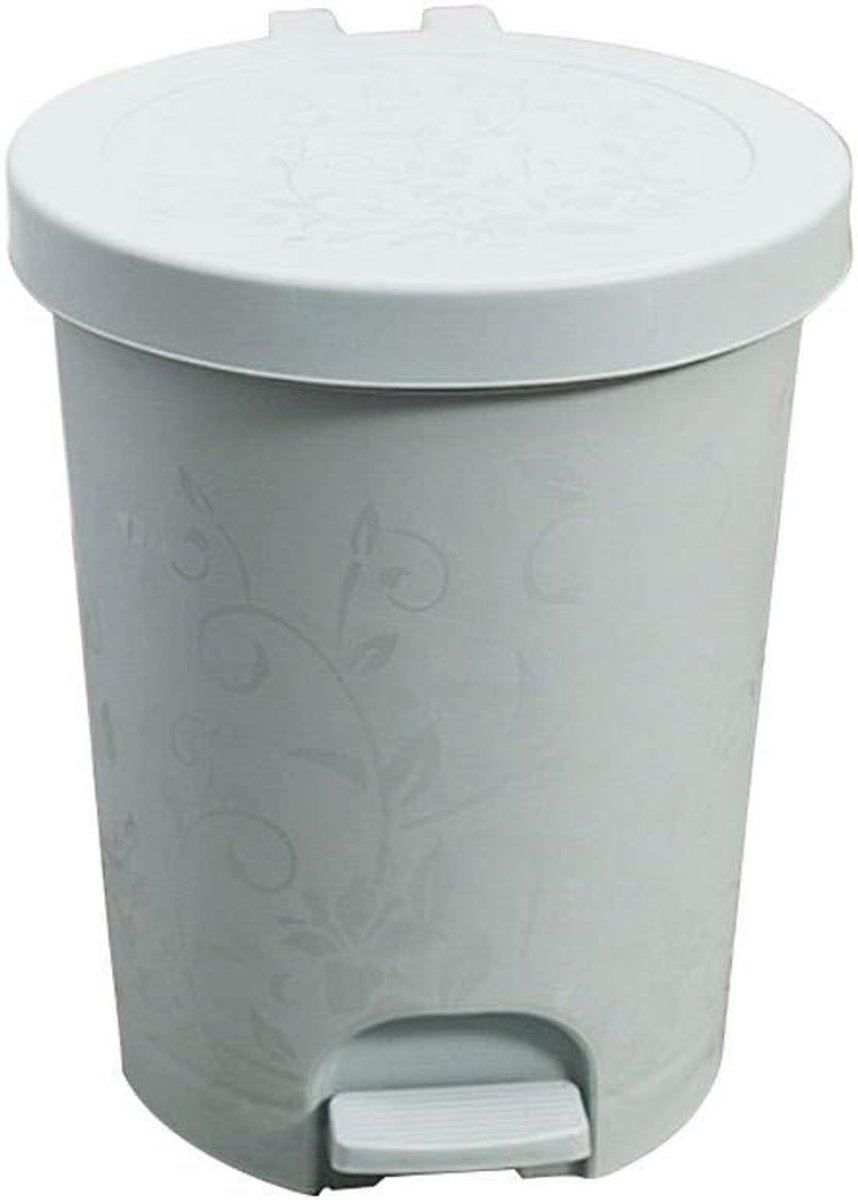 Prullenbak Plastic Recycling Bin Afval Waste Can papierbakken Vuilnisbak met deksel Printing Oudpapierwereld Slaapkamer Keuken Vuilnisbak (Color : Light green, Grootte : B)