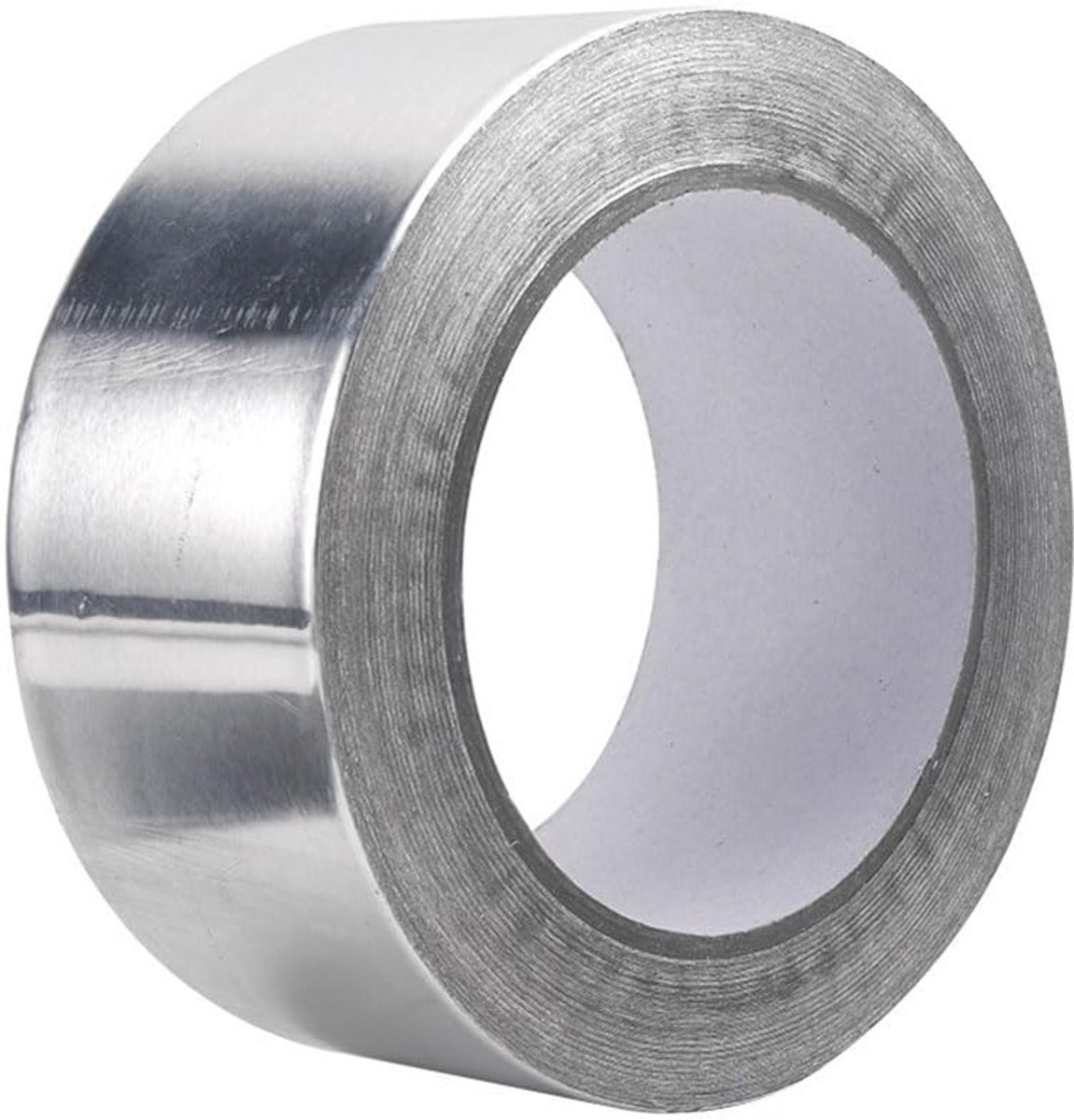 Aluminiumfolie, duct tape, zelfklevende afdichtingstape, 48 mm x 20 m, hittebestendige isolatietape, folietape voor reparaties warme koude luchtkanalen, reparatie, koelkast, sterke band, zilveren rol