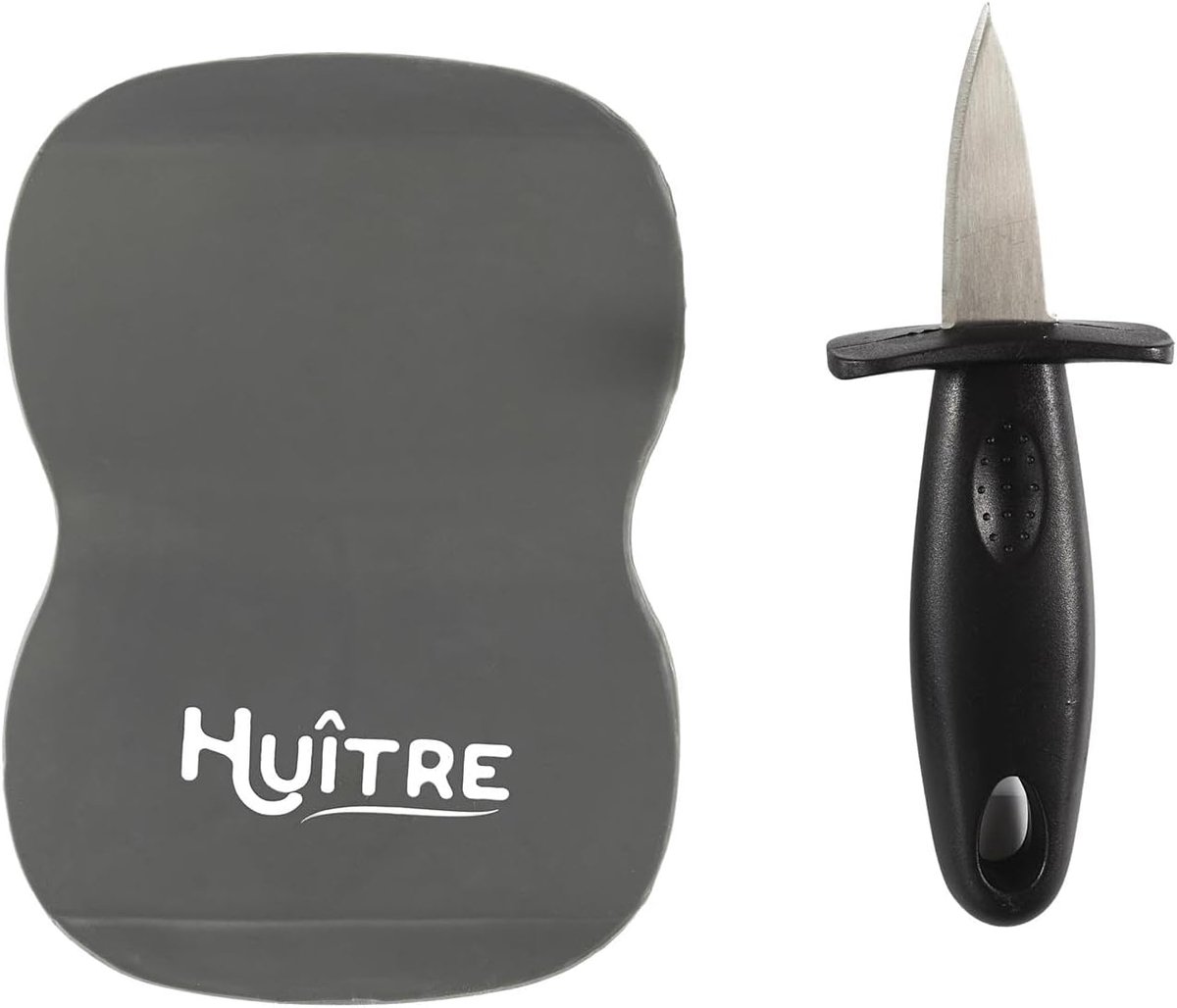 Oesterschaafset - professionele roestvrijstalen schaar - ergonomisch handvat - veilig werken met oesters - SnelShoppen