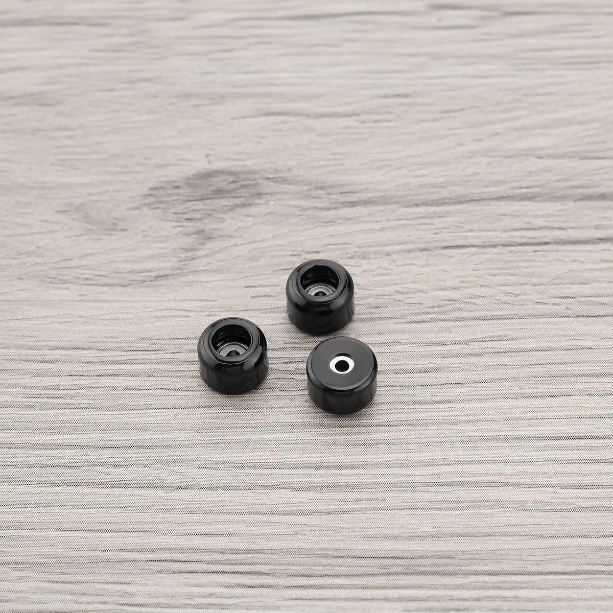 8Pcs Polyurethaan CNC Toetsenbord Lager Wielen Professionele Mini Skateboard Kogellager Wielen voor Houten Toetsenbord Wit/Zwart 7.5x5.2mm