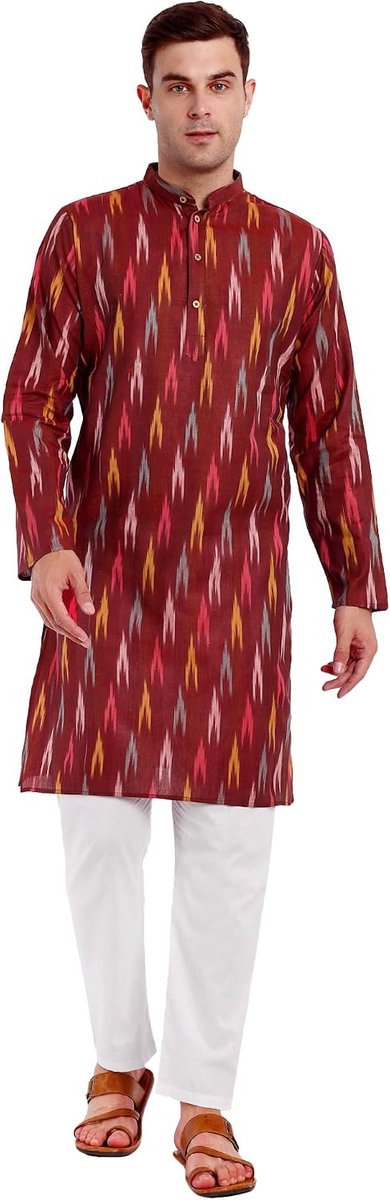Heren Kurta Pyjama Indiase Etnische Jurk Yoga Outfit