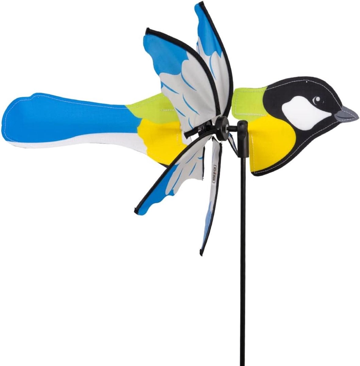 Wind Spinner - Petite 2 in 1 KOHLMEISE - windmolen Ø28x43x85cm - windmolen met paal of verrijdbaar met hangende set