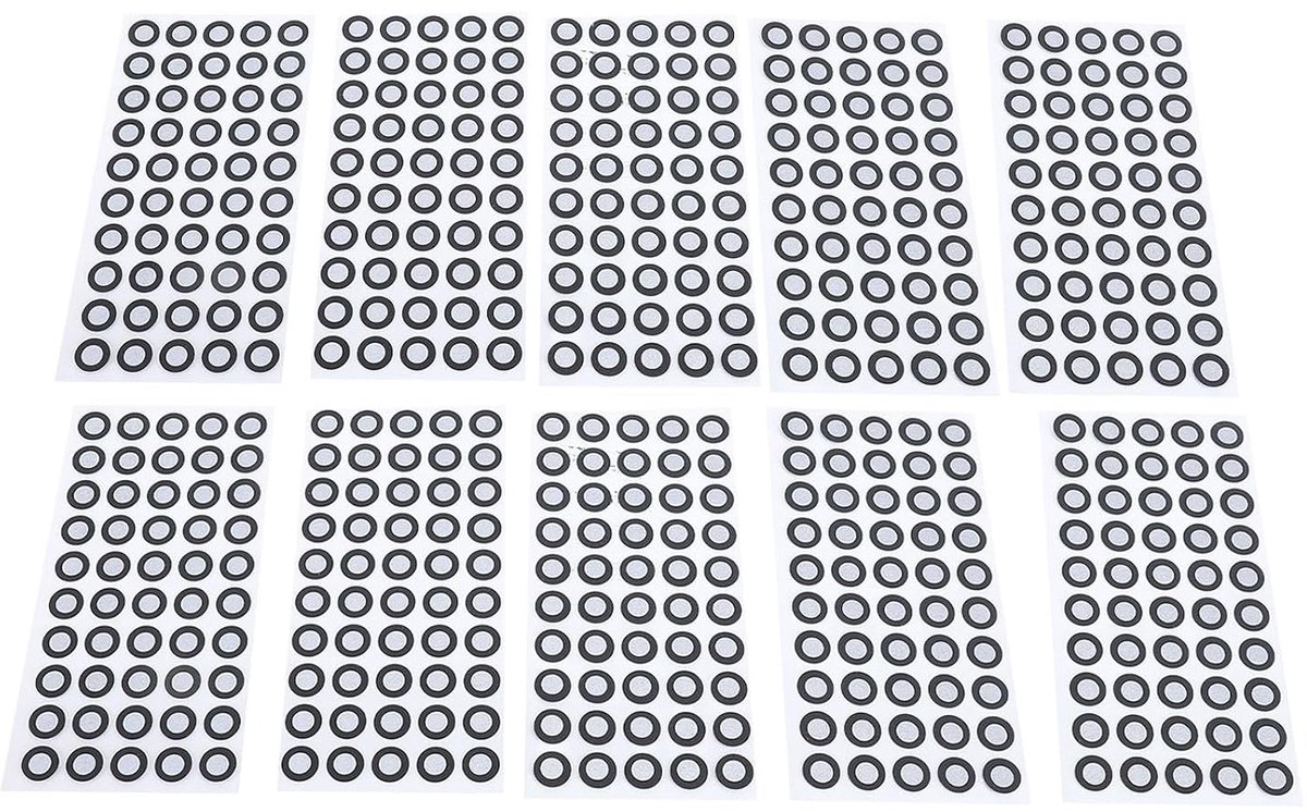 Veiyi 500 stuks 3D-scanmarkers, ID 6 mm OD 10 mm 3D-scanner reflectiefolie positioneringspunten, referentiepunten voor optische tracking