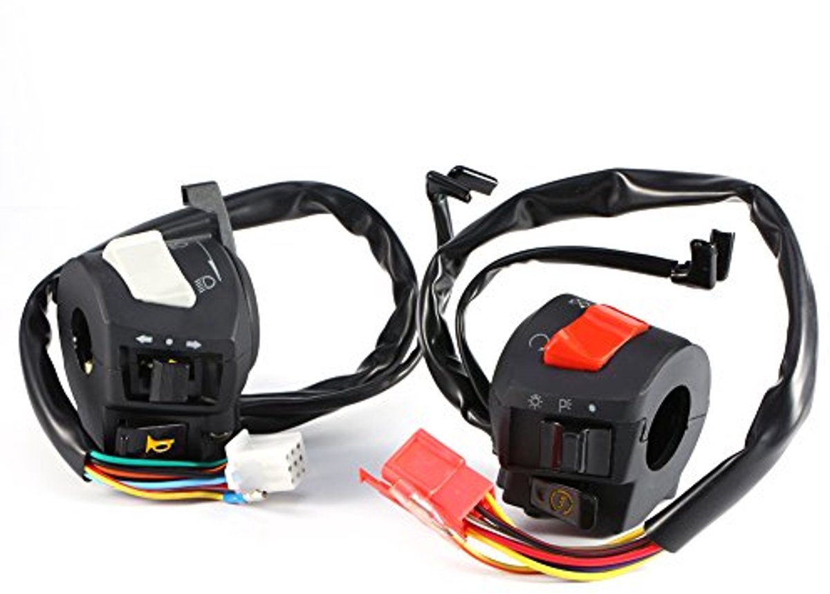 Motorstuurschakelaar, 2 stks Universele 7/8 '' Motorstuurhoorn Richtingaanwijzer Schakelaar