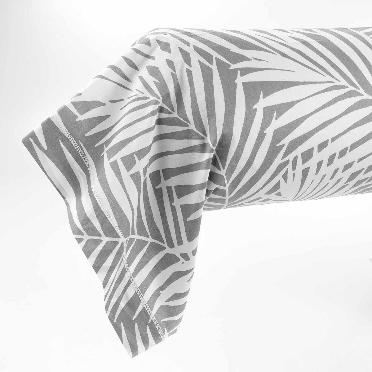 douceur d'intérieur, Kussensloop voor nekrol, 85 x 185 cm, Botania, grijs, 100% katoen