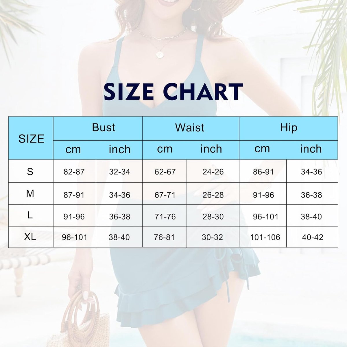 Bikini met hoge taille voor dames, tweedelig badpak, bikiniset, badmode, buikcontrole, zwemrok