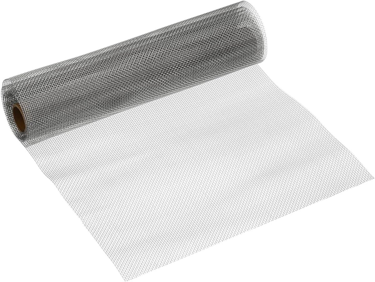 40"L x 10"B Geweven draadgaas, 16 gaas 316L roestvrij staal luchtventilatiefilterscherm voor raambeveiliging ventilatiedeksel filtratie dieren omheining