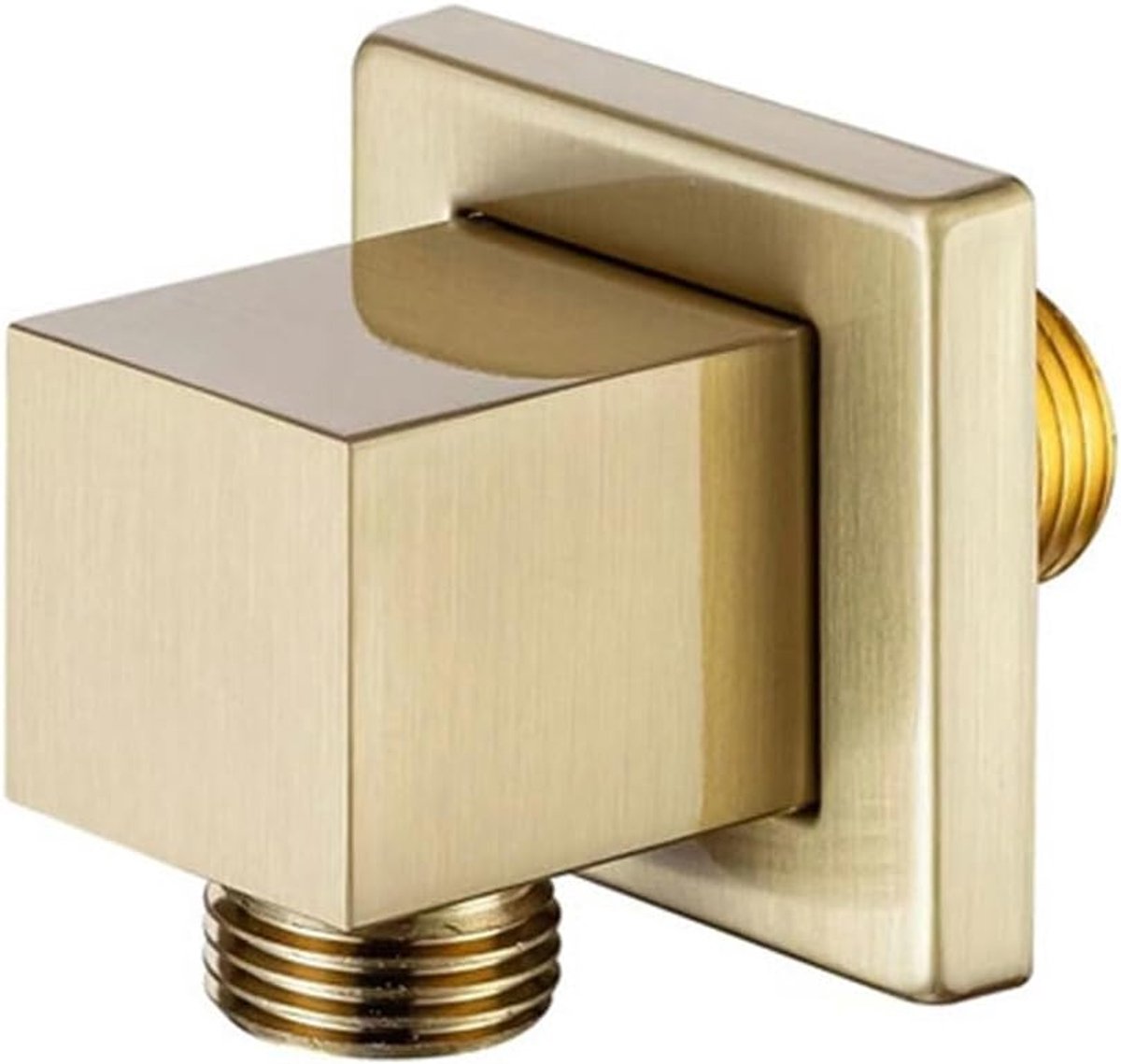 messing wandtoevoerelleboog, G1/2 inch wandgemonteerde ellebooguitlaat voor handdouche, 1/2 inch waterafvoer voor badkamer doucheslang montage (goud)