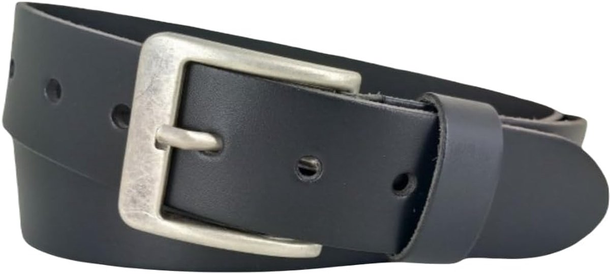 Heren Riem 4cm | Lichte Gesp | Kleur: Roodbruin | Riemmaat: 115 (totale lengte: 130cm) | 100% Echt Leer | Nikkelvrije gesp