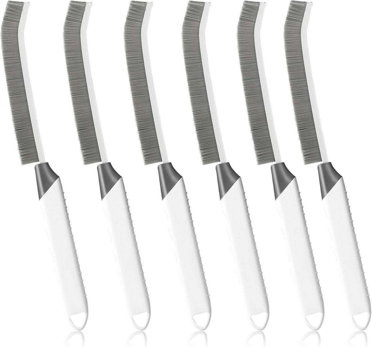 Voegenreinigingsborstel UK - 6 stuks, lange handgreep, verdikte harde haren, multifunctionele huishoudelijke keuken, voegenreinigingsgereedschap, geschikt voor badkamer, tegels, ramen, toilet