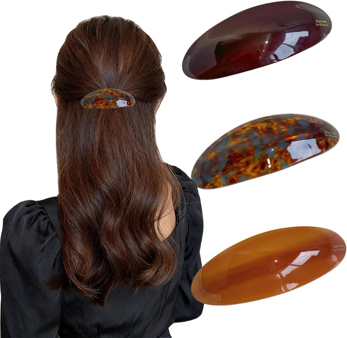 Haarspangen Dames, Haarclips & Haarklemmen, Vintage Schildpad Haarklemmen voor Vrouwen, Snap Hair Clips voor Dik & Dun Haar, Acetaat Haarspelden voor Dagelijkse Styling
